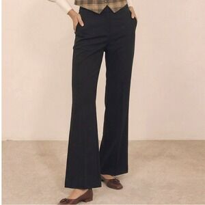 BCBGMAXAZRIA‎ Trousers Women 8 Black Wool Blend Bootcut Dress Pants